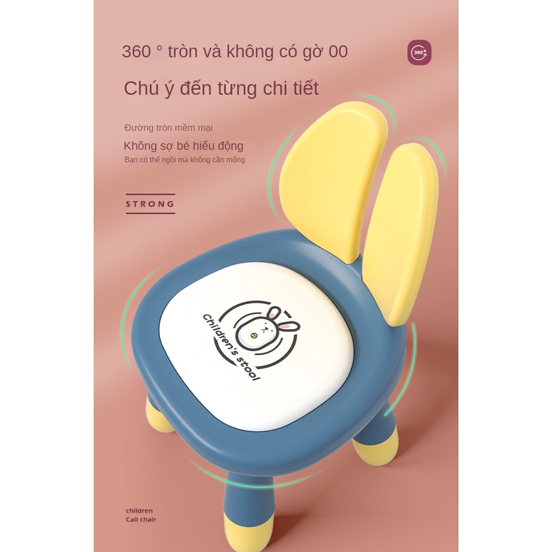 Ghế nhựa trẻ em ghế nhựa nhà trẻ phim hoạt hình băng ghế nhỏ tựa lưng ghế