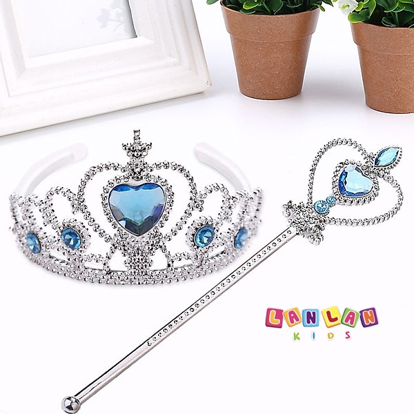 Bộ 3 món phụ kiện hóa trang công chúa elsa cho bé LANLAN KIDS