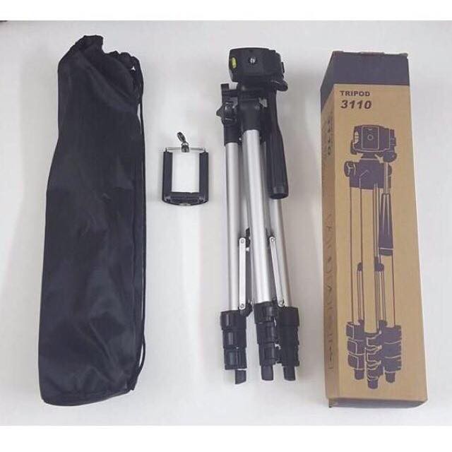  [ Shopee trợ giá ] Combo Tripod Chụp Hình/live stream 3110 + đèn led chụp ảnh-TẶNG 1 TÚI ĐỰNG ĐEN  G8 in 1