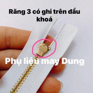 Dây kéo răng vàng hkk 10cm- 70cm răng 3