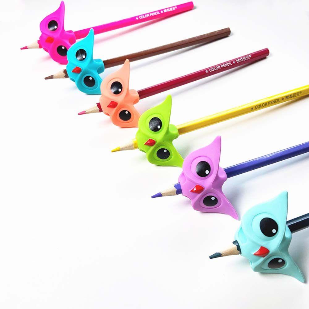 Tay Cầm Bút Silicone Hình Chim Cú Sáng Tạo Cho Học Sinh