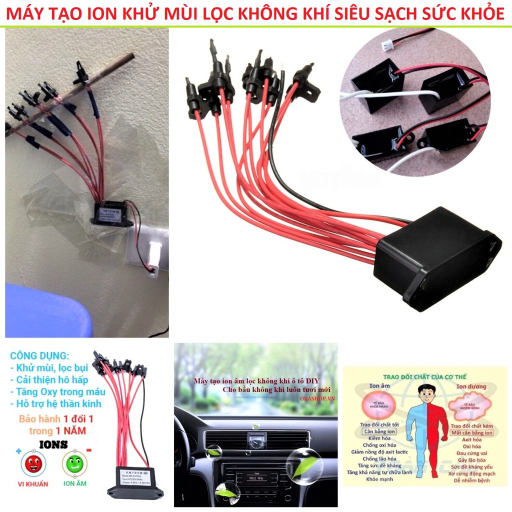 MÁY TẠO ION LỌC KHÔNG KHÍ KHỬ MÙI SIÊU SẠCH LOẠI 10 RÂU HÀNG XỊN CHO Ô TÔ VÀ GIA ĐÌNH
