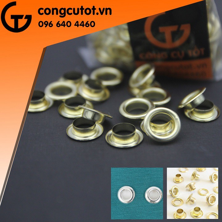 MẮT CÁO 8MM MÀU VÀNG TÚI 100 CẶP CHUYÊN BẤM BẠT