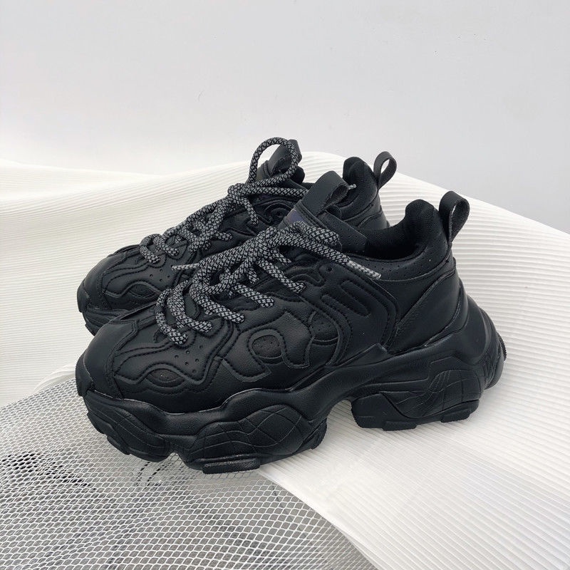 Giày Thể Thao Da Mềm Đế Dày Tăng Chiều Cao Thời Trang Hè Thu 2022 Phong Cách Châu Âu Cho Nữ