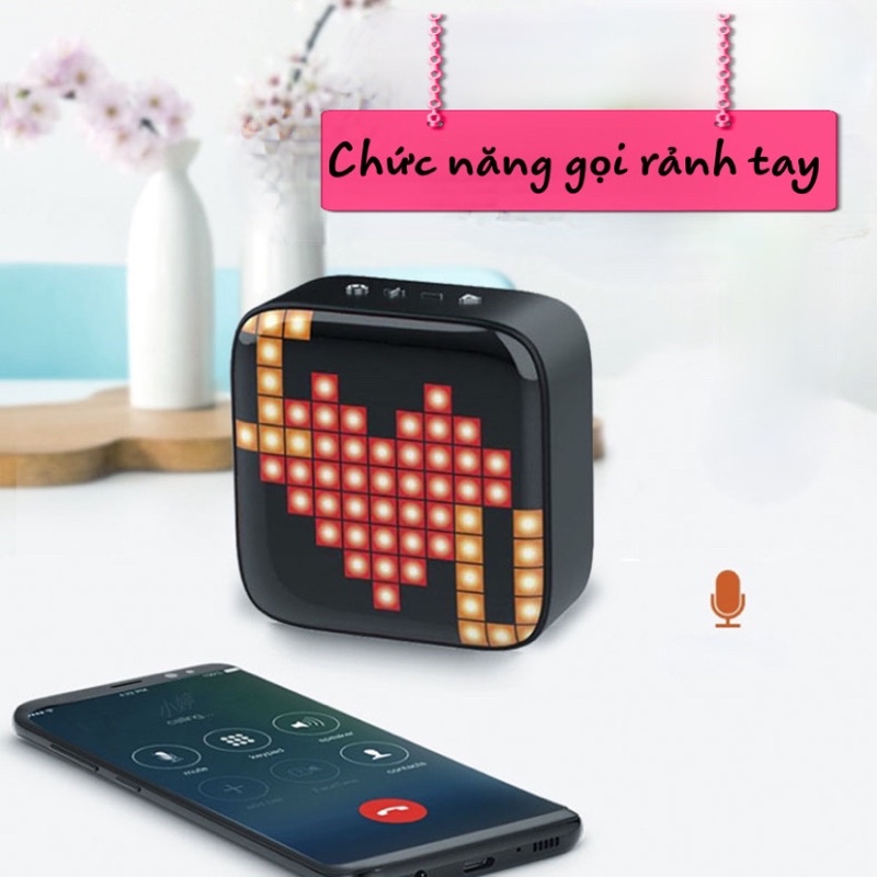 Loa Bluetooth Mini Dễ Thương Kiểu Dáng Divoom Hiệu Ứng Đèn Led Theo Nhạc