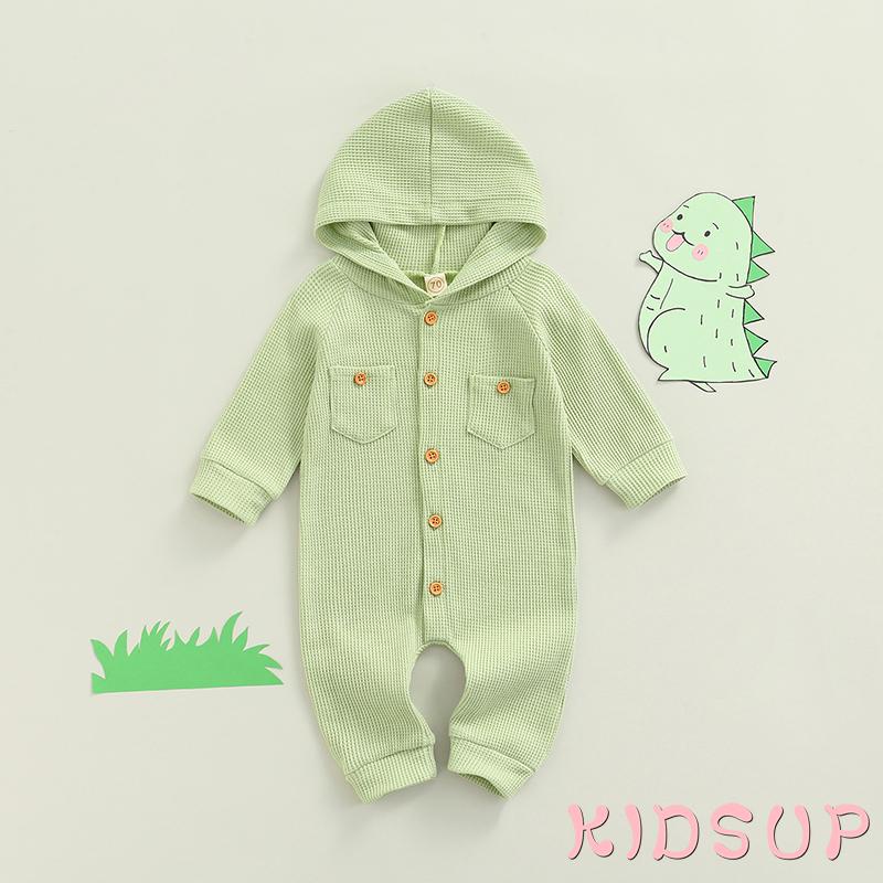 Áo liền quần có nón tay dài đáng yêu cho bé