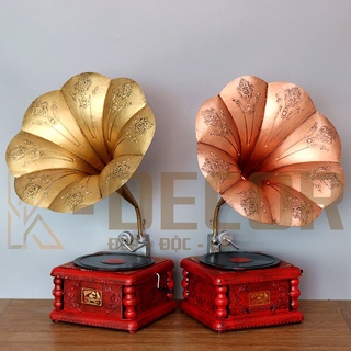 Mô hình decor trang trí máy hát đĩa than loa kèn Vintage 70cm