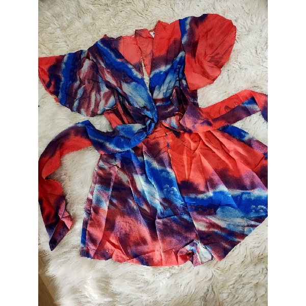 Jumsuit quần dài ống rộng,túm