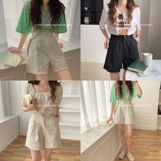 Quần short vải hàn 2 ly eo Q-369
