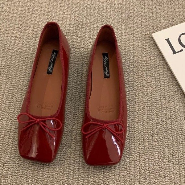 Giày Búp Bê Đế Mềm Đính Nơ Thời Trang Xuân Thu 2022 Cho Nữ