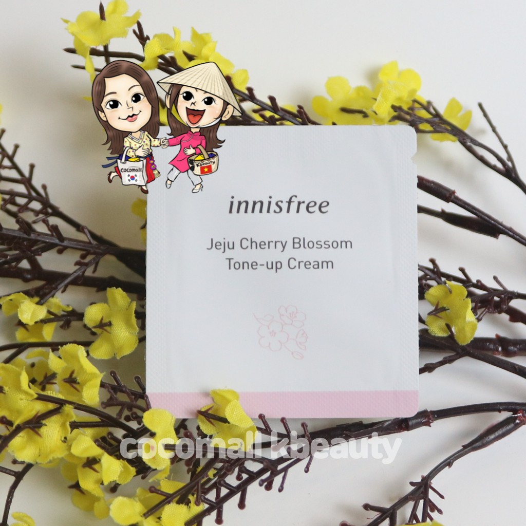 Gói Sample Kem Dưỡng Trắng, Nâng Tone Màu Da Innisfree Jeju Cherry Blossom Tone Up Cream 1ml cocomallkbeauty | BigBuy360 - bigbuy360.vn