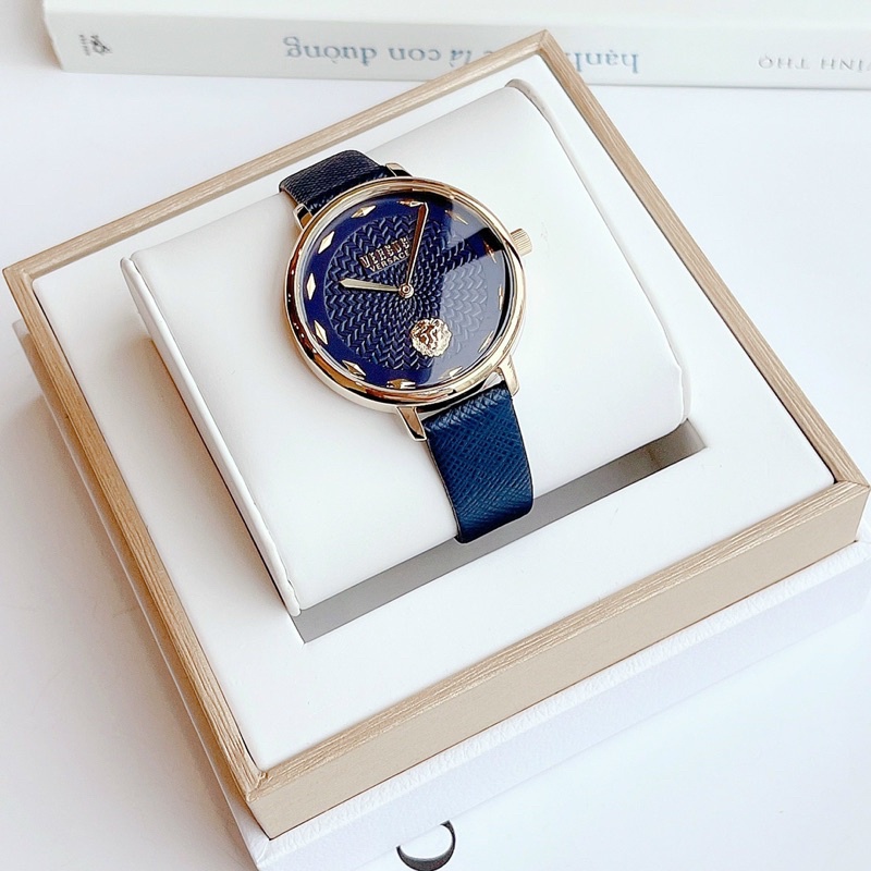 Đồng hồ nữ Versus dây da xanh navy, kích thước 36mm