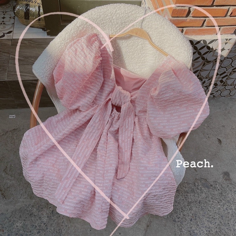 ĐẦM BBD GẤM XỐP CỔ VUÔNG TAY BỒNG ✨ | BigBuy360 - bigbuy360.vn