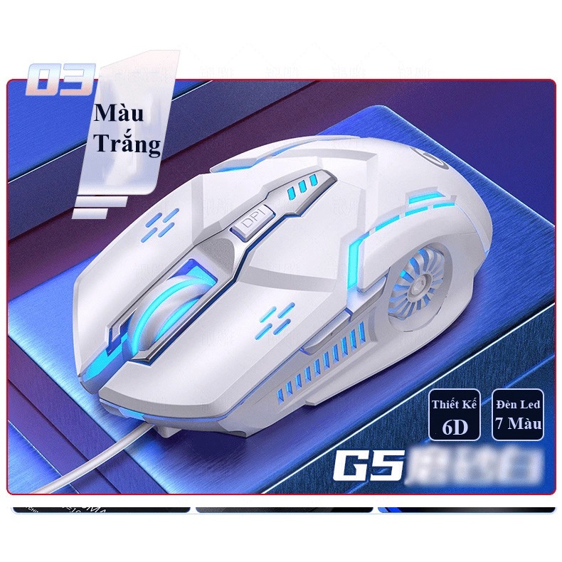 Chuột Gaming Yindiao G5 6D 4 Tốc Độ Cho Pubg