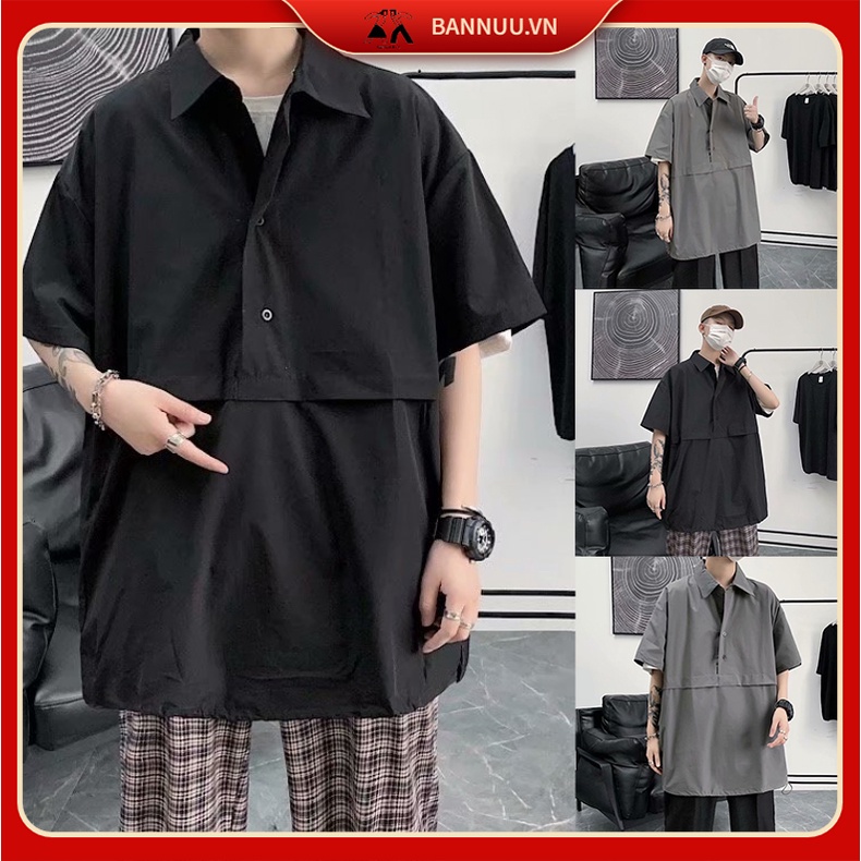 áo polo simple ifashion unisex áo phông đen trắng oversize bông áo thun có cổ bông retro couple áo thun nam có cổ phong cách Hàn Quốc cotton áo thun có cổ nữ