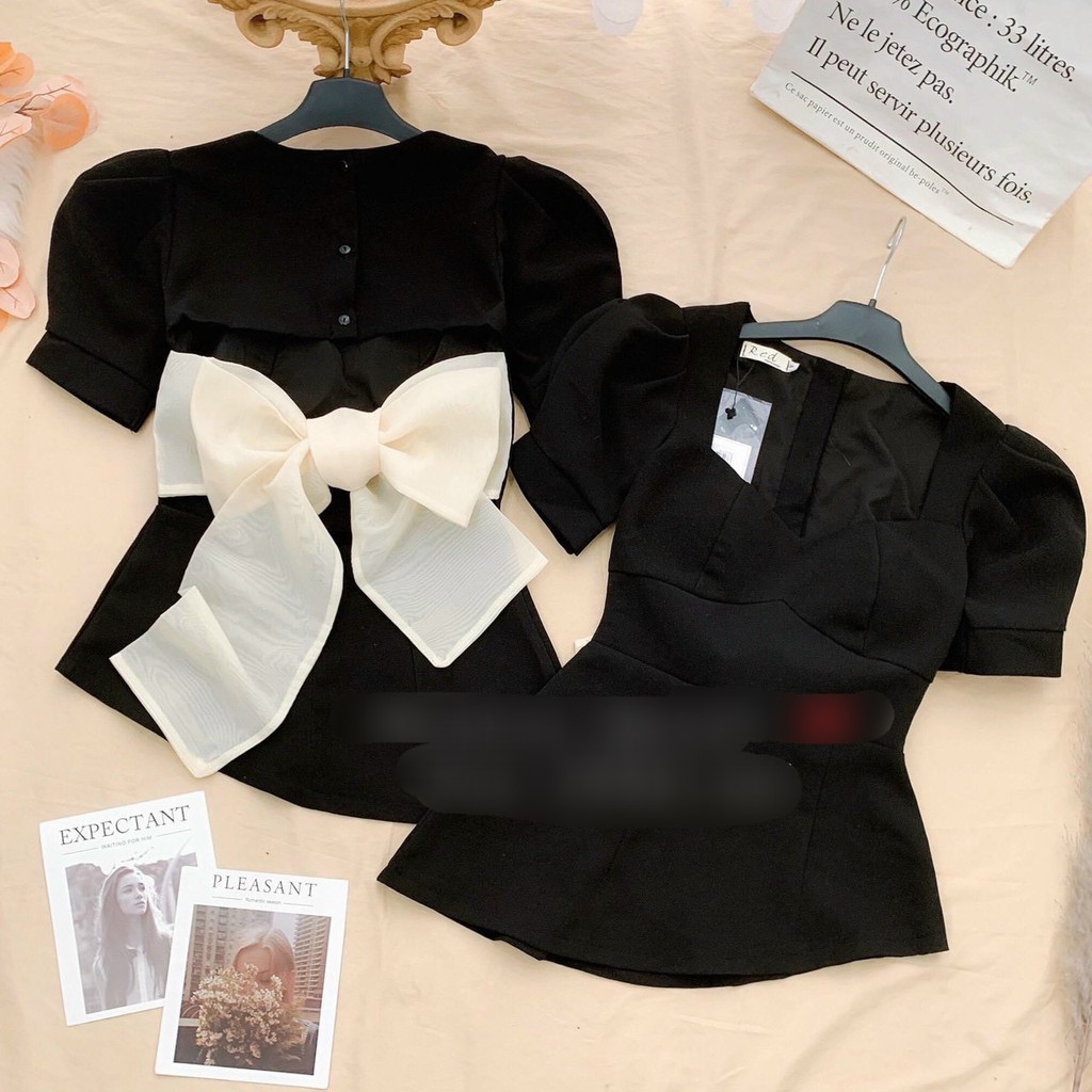 Set Bộ Kiểu Nữ thời trang đi chơi form đẹp, nơ xinh xắn trẻ trung, catty shop