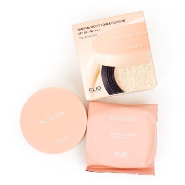 PHẤN NƯỚC CLIO NUDISM MOIST COVER CUSHION SPF50+ PA++++