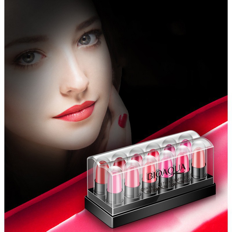 Bộ 12 thỏi son lì mini dưỡng ẩm môi nhãn hiệu BIOAQUA | BigBuy360 - bigbuy360.vn