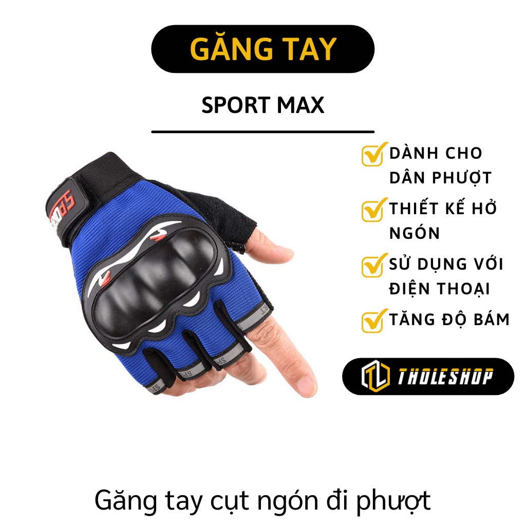 Găng Tay Thể Thao - Bao Tay Đi Phượt Cụt Ngón Có Gù Bảo Vệ Tay, Cực Ngầu 4956