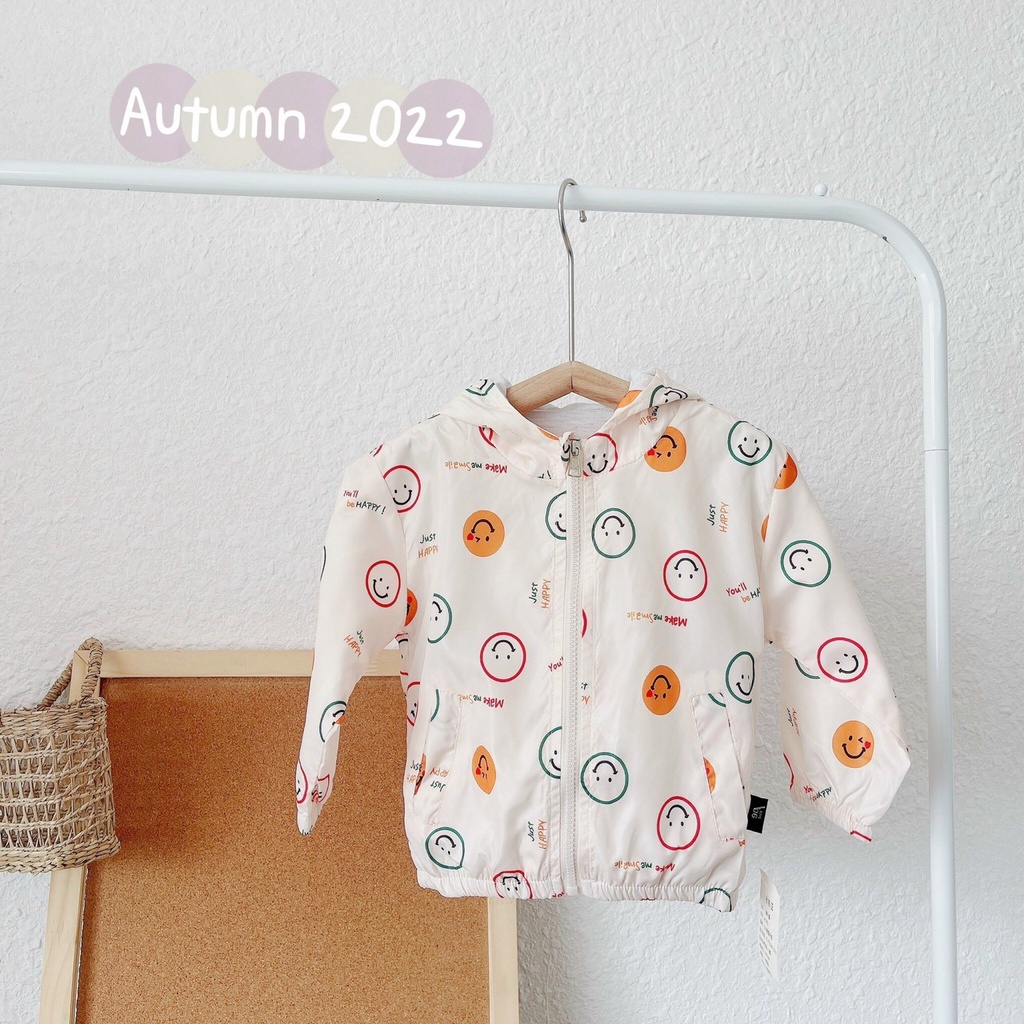 Áo khoác gió unisex quảng châu, áo gió hàng hai lớp lót cotton đẹp cho bé