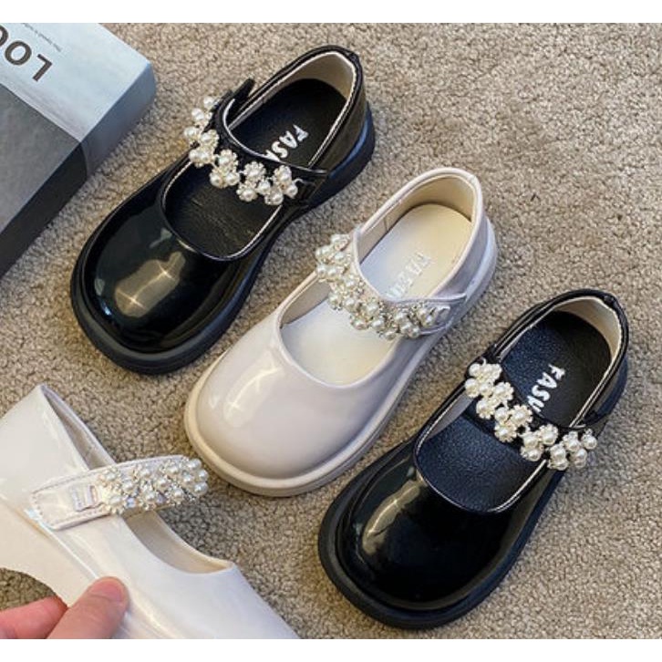Giày Búp Bê Công Chúa Chất Liệu Da Thời Trang Xuân Thu Cho Bé Gái 2022