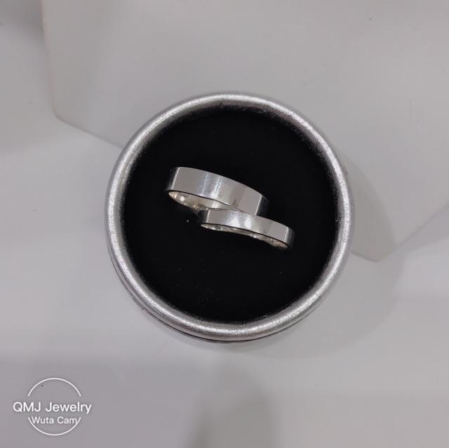 Nhẫn đôi bạc QMJ Đơn giản thiết kế bản trơn cá tính có thể khắc chữ lazer, bạc 925 cao cấp, nhẫn thời trang đẹp