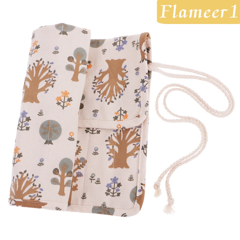 [flameer1] Túi Cuộn Đựng Cọ Vẽ Tranh Sơn Dầu Bằng Vải Canvas 20 Ngăn