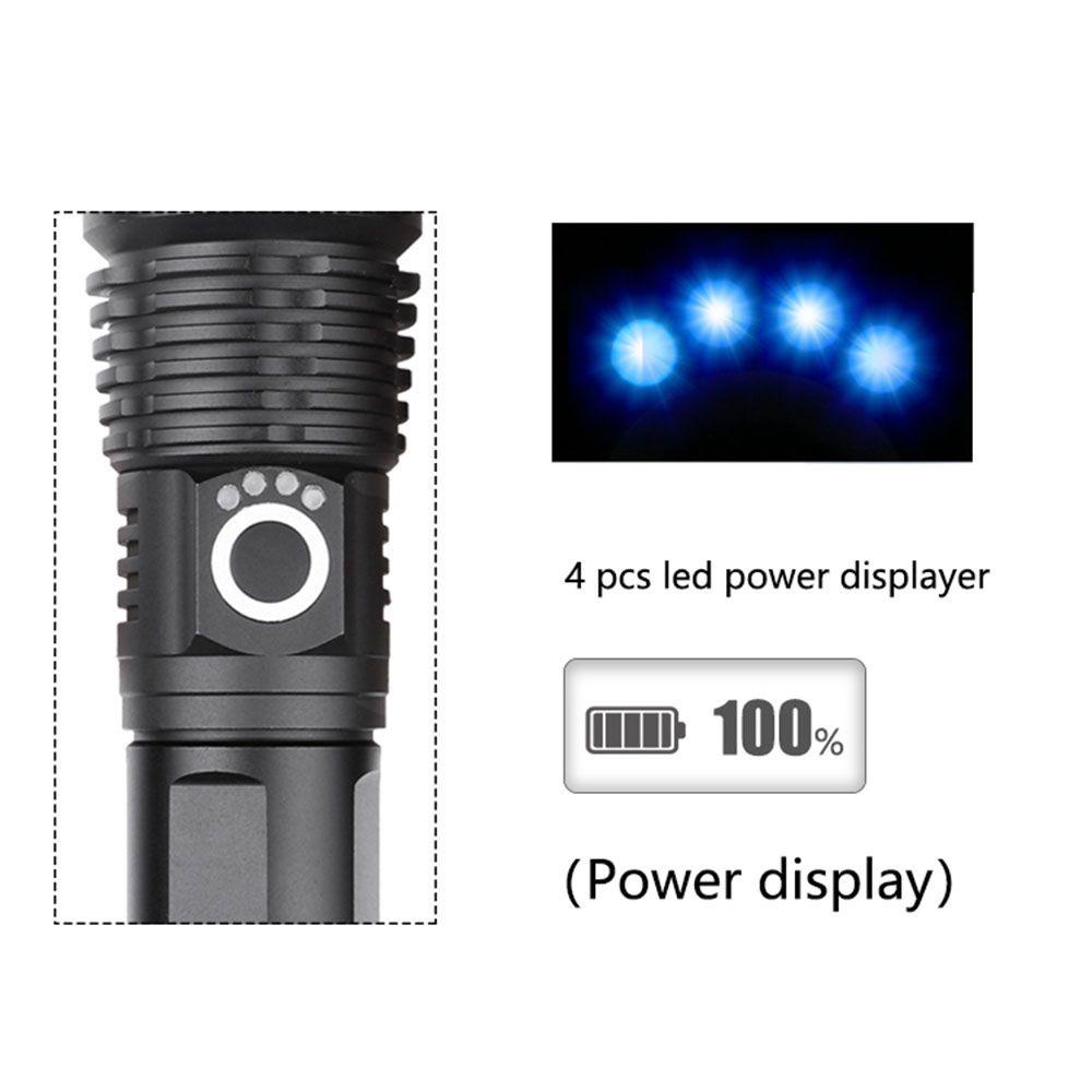 SHOUKEY Đèn Pin LED Bằng Hợp Kim Nhôm Siêu Sáng Kèm Sạc USB Tiện Dụng Mang Theo Cắm Trại