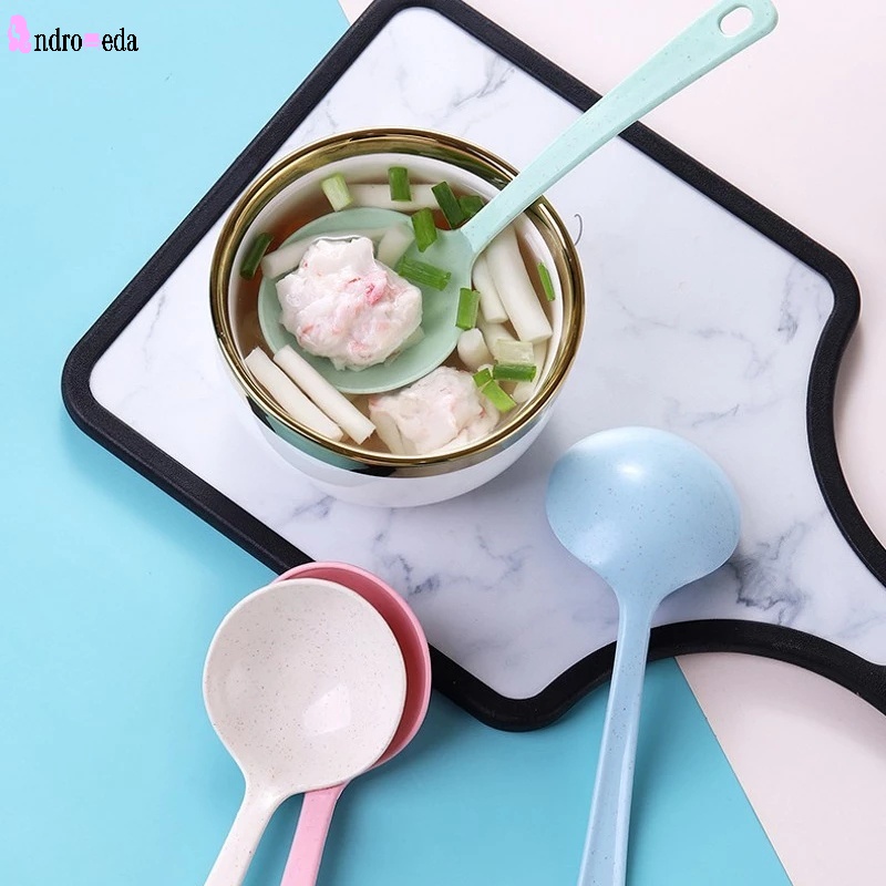 Muỗng Múc Canh Cán Dài Bằng Sợi Lúa Mì An Toàn Cho Sức Khỏe