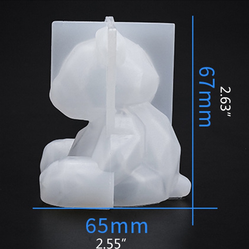 Khuôn silicon đúc hình gấu 3D làm mặt dây chuyền DIY