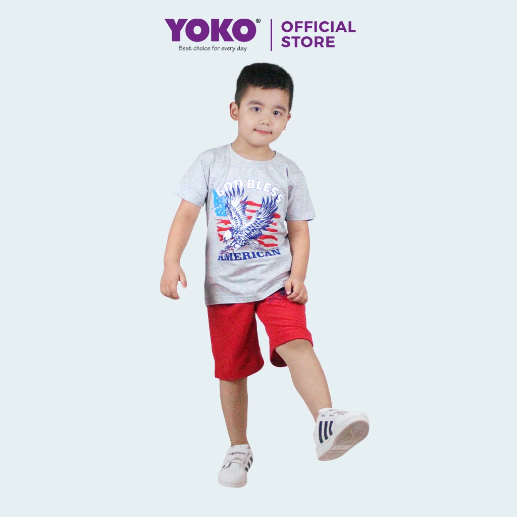 Bộ Quần Áo Thun Tay Ngắn Bé Trai Quần Da Cá (1-9 Tuổi) YOKO KID’S FASHION 20427T