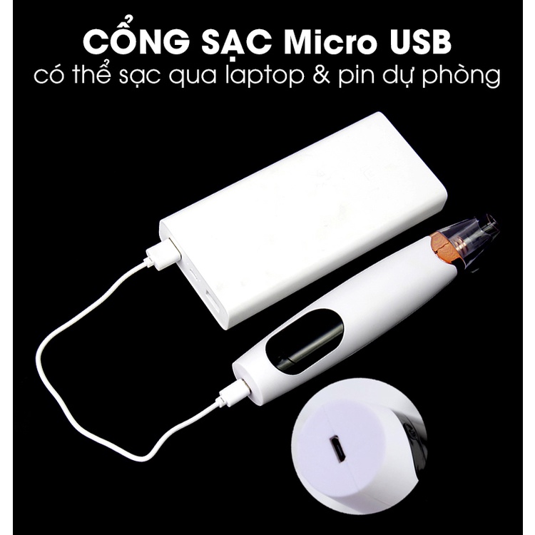 Máy Hút Mụn Đầu Đen, Trứng Cá Cầm Tay T-RA Cao Cấp Thế Hệ Mới 2022 An Toàn Cho Da