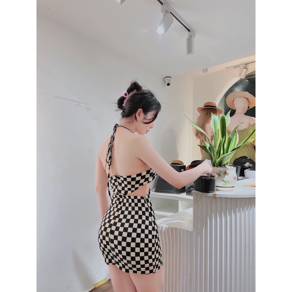 Đầm Body Khoen Cách Điệu Sẵn Mút Ngực