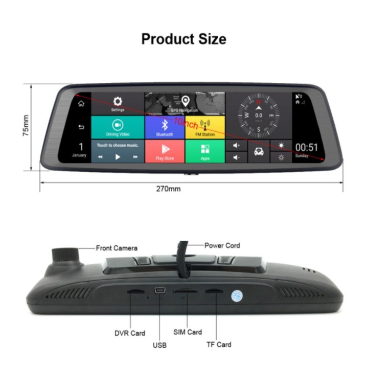 Camera hành trình cao cấp Whexune K950 tích hợp 4 camera, Android Wifi GPS, cảnh báo ADAS (Bảo hành điện tử 12 tháng) | BigBuy360 - bigbuy360.vn