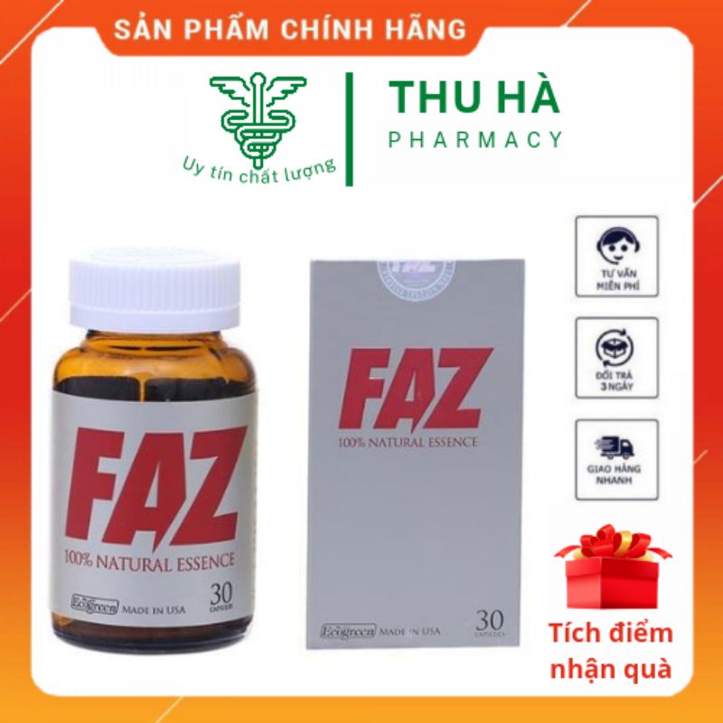 (CHÍNH HÃNG) FAZ giảm mỡ máu, hỗ trợ tim mạch 30 viên có tem tích điểm