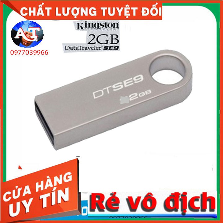 USB Kingston 2gb vỏ thép kim loại nguyên khối có đủ định dạng NTFS VÀ FAT32