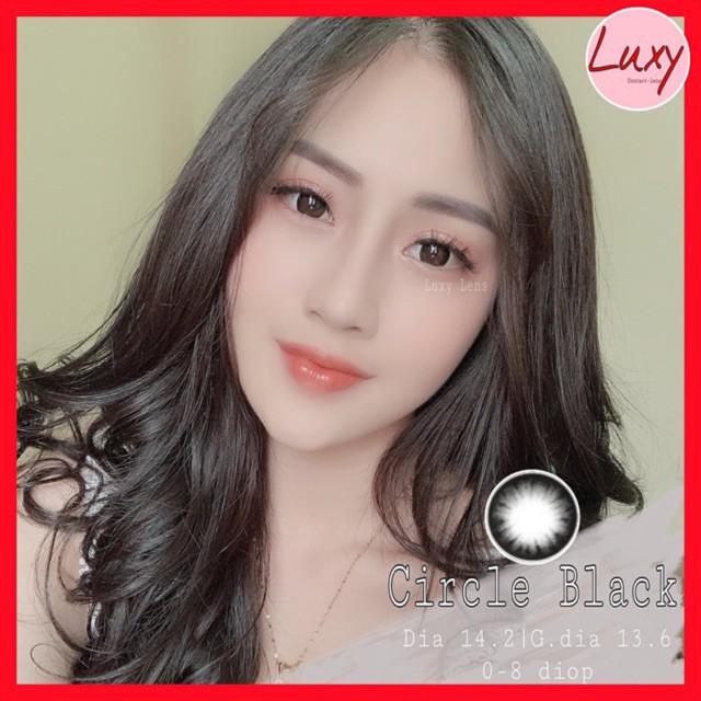 Lens Circle Black 0 - 8 Độ Lens Hàn - LUXY LENS [ Cam Kết Chất Lượng]
