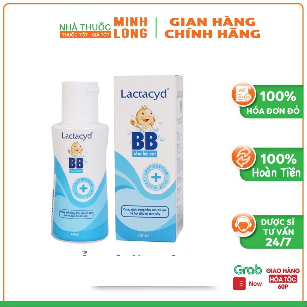 Sữa tắm gội trẻ em Lactacyd Milky, Lactacyd BB - Bảo vệ kép, sữa tắm rôm sảy, dưỡng da cho bé