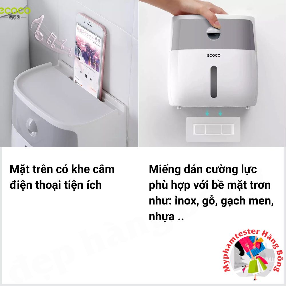 Hộp đựng giấy vệ sinh nhà tắm dán tường thông minh