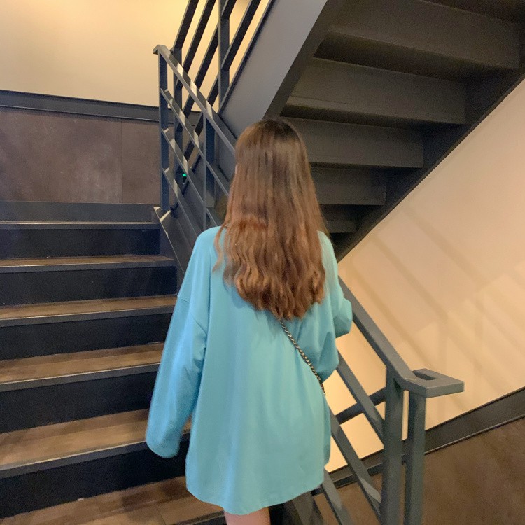 Áo Thun Tay Dài Cổ Tròn Dáng Rộng Thời Trang Cho Nữ | BigBuy360 - bigbuy360.vn