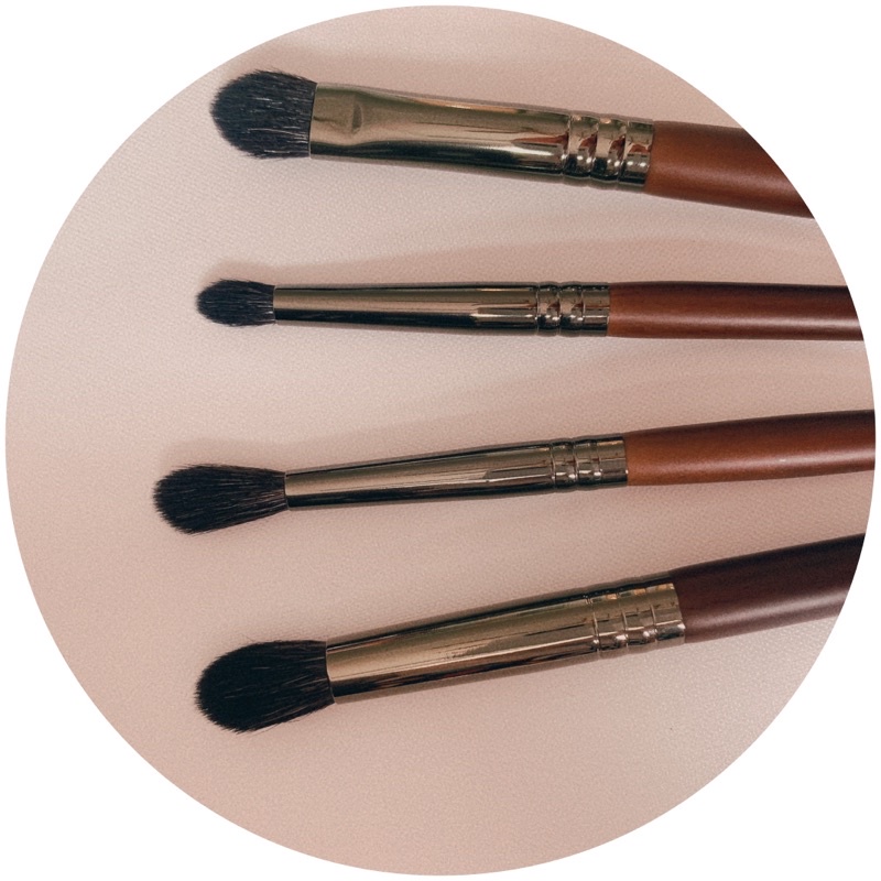 Set 4 cọ trang điểm đánh phấn mắt chất liệu lông dê