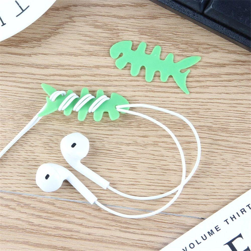 Set 5 Cuộn Quấn Dây Tai Nghe Hình Xương Cá