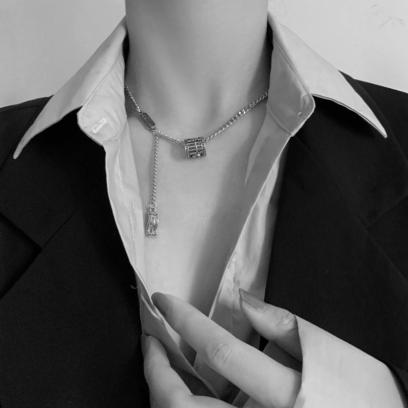 Vòng cổ Mặt Tròn Phong Cách Đường Phố Cá Tính