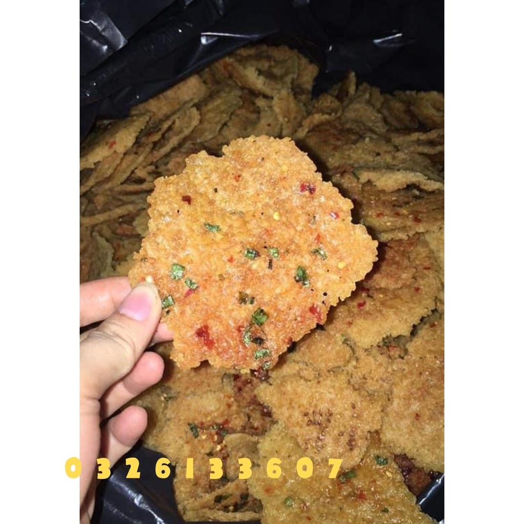 500g Cơm Cháy Mắm Hành Vỡ Loại Ngon, Cơm Cháy Chiên Mắm Hành Bể, Ít Vụn