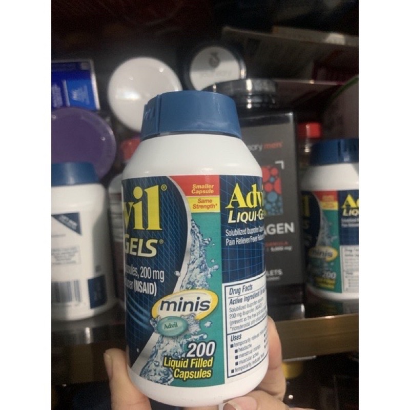 Hộp 200 viên uống Advil_liqui_gels của Mỹ