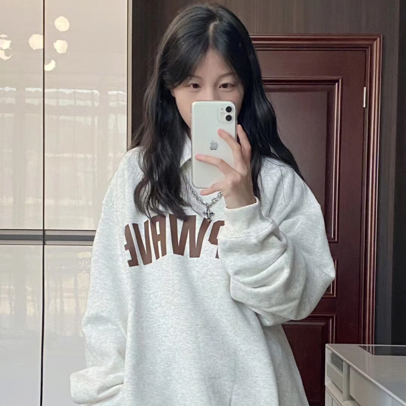 NRVP Mới Áo Thun Tay Dài Dáng Rộng In Chữ Phong Cách Hàn Quốc 2023