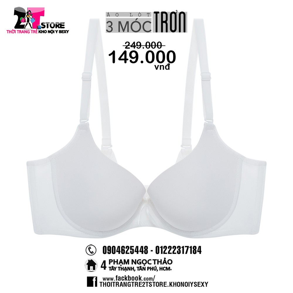 Áo Nâng Ngực Boya mouse mõng trơn 3 Móc (Trắng)