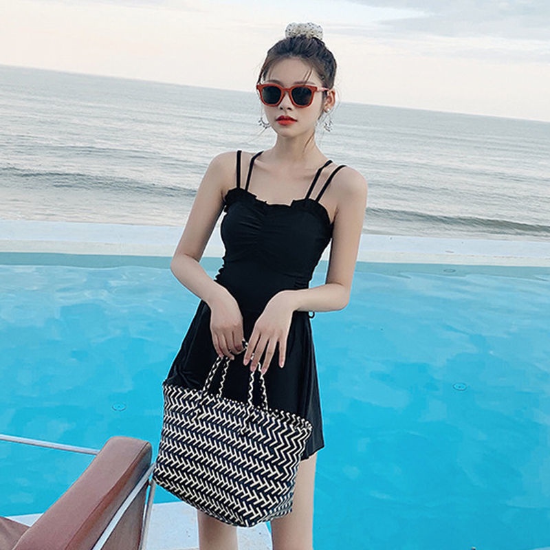 Bộ Đồ Bơi Một Mảnh Hai Dây Che Bụng Siêu Nữ Tính Quyến Rũ