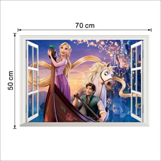 Nhãn dán tường 3D hình cửa sổ
