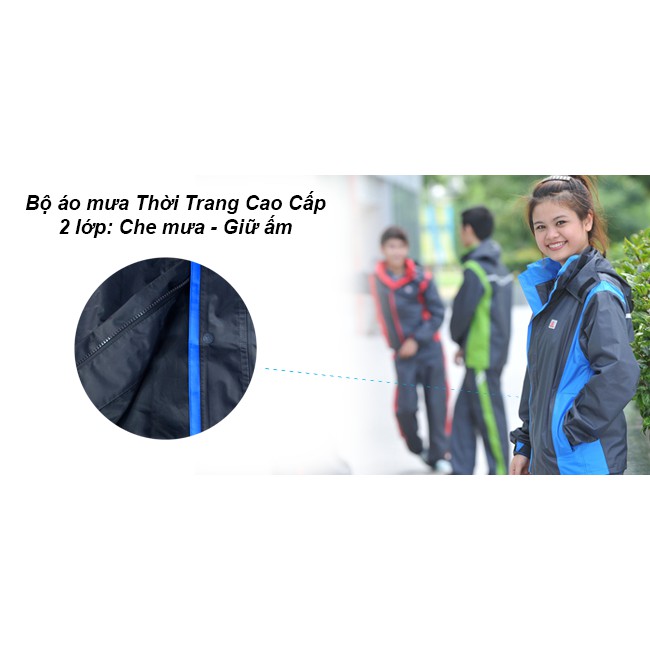 Áo Mưa Bộ RANDO Chính Hãng, Vải Dù Cao Cấp, Bền Bỉ Không Thấm Nước Cho Đi Phượt, Phù Hợp NAM Và NỮ